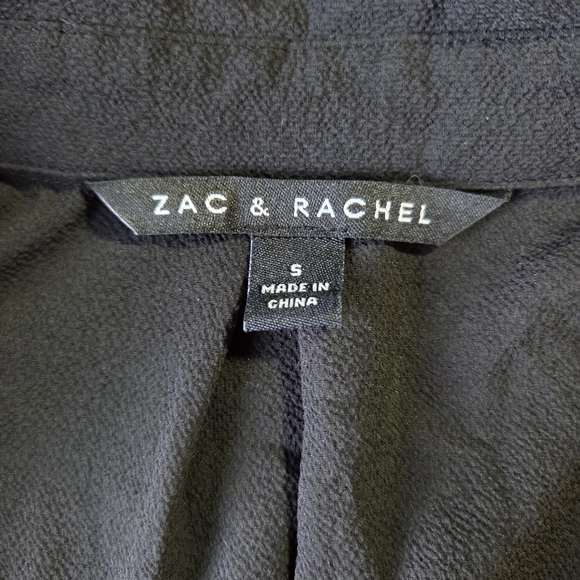 Zac & Rachel Black Draped Blouse - Picture 5 of 6